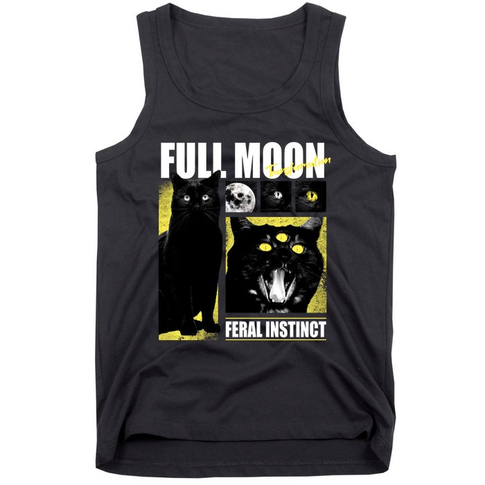 Full Moon Black Cat Transformation Tank Top