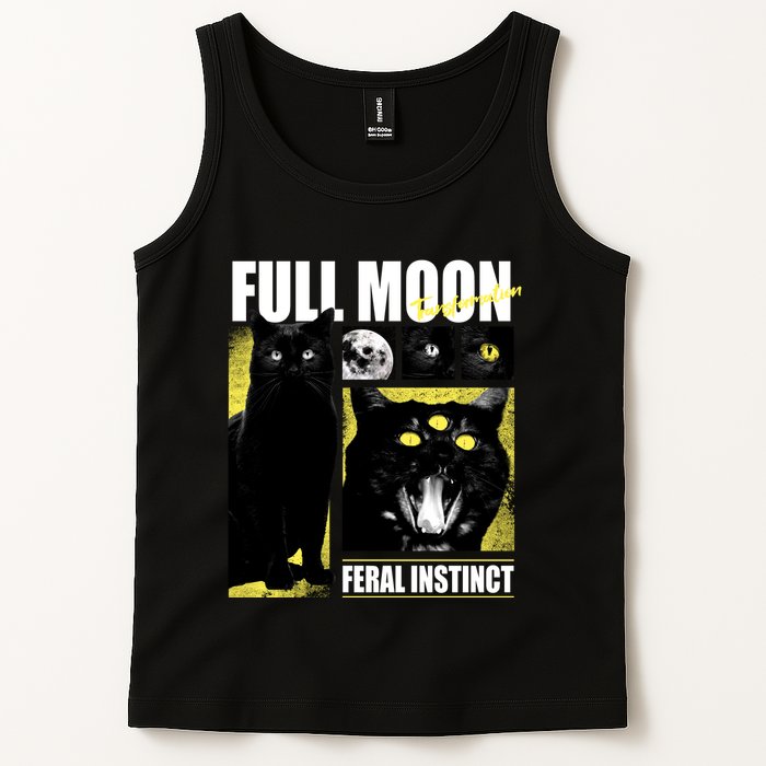 Full Moon Black Cat Transformation Tank Top