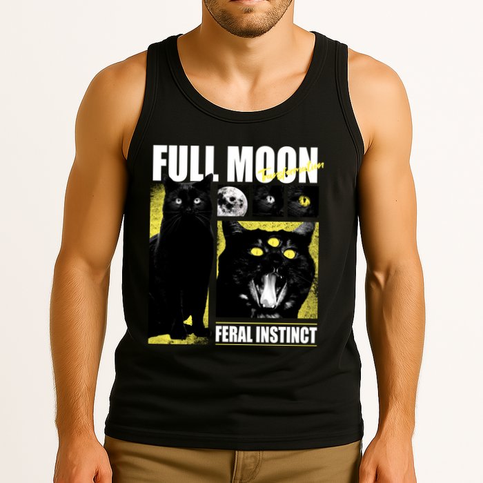 Full Moon Black Cat Transformation Tank Top