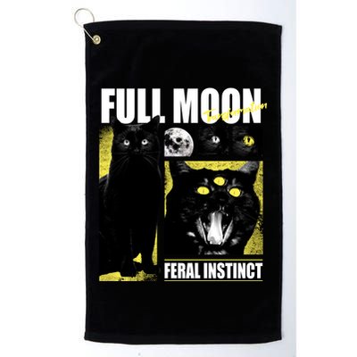 Full Moon Black Cat Transformation Golf Towel