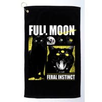 Full Moon Black Cat Transformation Golf Towel