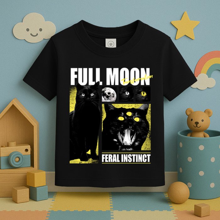 Full Moon Black Cat Transformation Toddler T-Shirt