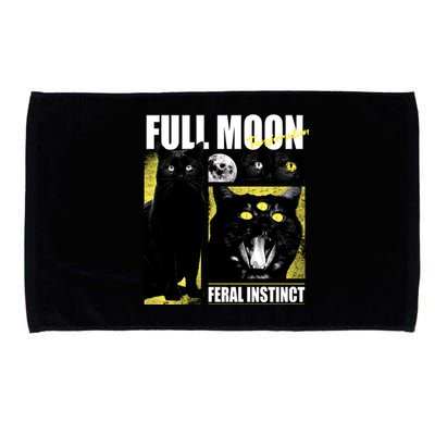 Full Moon Black Cat Transformation Microfiber Hand Towel