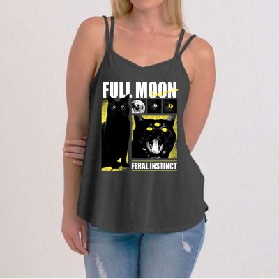 Full Moon Black Cat Transformation Women's Strappy Tank