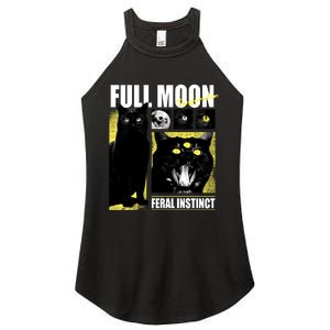 Full Moon Black Cat Transformation Women's Perfect Tri Rocker Tank