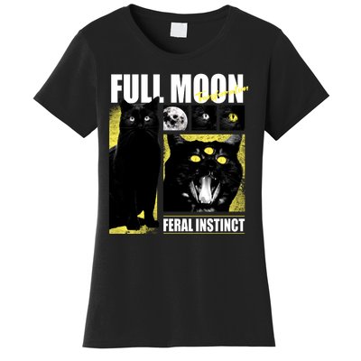 Full Moon Black Cat Transformation Women's T-Shirt