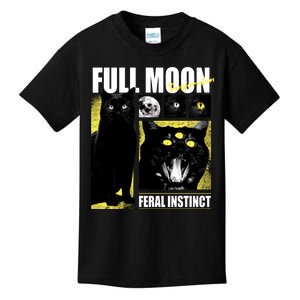 Full Moon Black Cat Transformation Kids T-Shirt