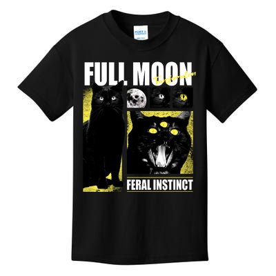 Full Moon Black Cat Transformation Kids T-Shirt