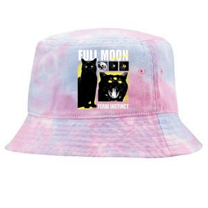 Full Moon Black Cat Transformation Tie-Dyed Bucket Hat