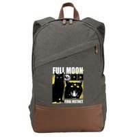 Full Moon Black Cat Transformation Cotton Canvas Backpack