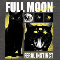 Full Moon Black Cat Transformation Vector Backpack