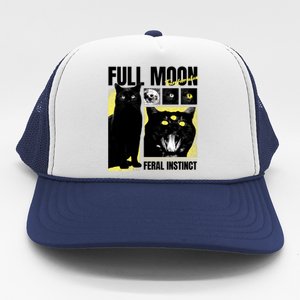 Full Moon Black Cat Transformation Trucker Hat