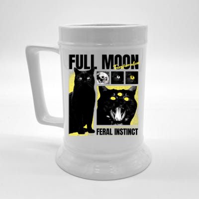 Full Moon Black Cat Transformation Beer Stein