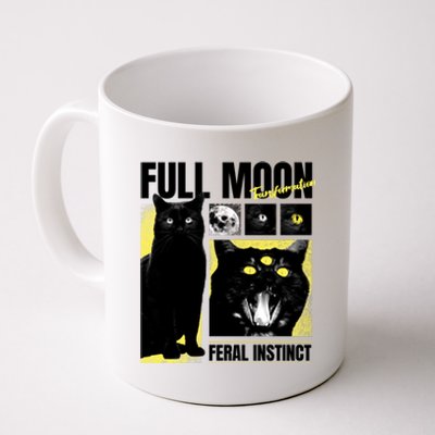 Full Moon Black Cat Transformation Coffee Mug