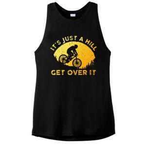 Funny Mountain Biking Art For Trail Mountain Bike  Ladies PosiCharge Tri-Blend Wicking Tank