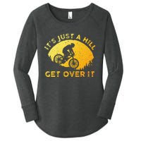 Funny Mountain Biking Art For Trail Mountain Bike  Women's Perfect Tri Tunic Long Sleeve Shirt