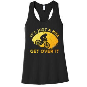 Funny Mountain Biking Art For Trail Mountain Bike  Women's Racerback Tank