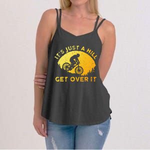 Funny Mountain Biking Art For Trail Mountain Bike  Women's Strappy Tank