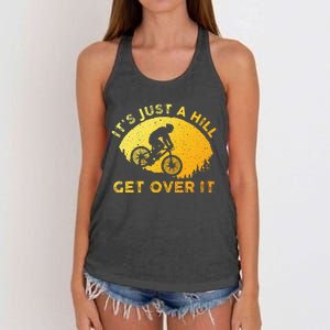 Funny Mountain Biking Art For Trail Mountain Bike  Women's Knotted Racerback Tank