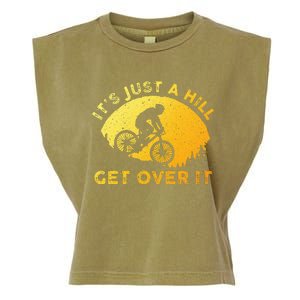 Funny Mountain Biking Art For Trail Mountain Bike  Garment-Dyed Women's Muscle Tee