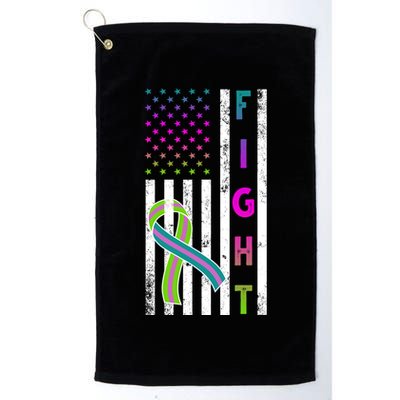 Fight Metastatic Breast Cancer American Flag Golf Towel