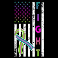 Fight Metastatic Breast Cancer American Flag Kids T-Shirt