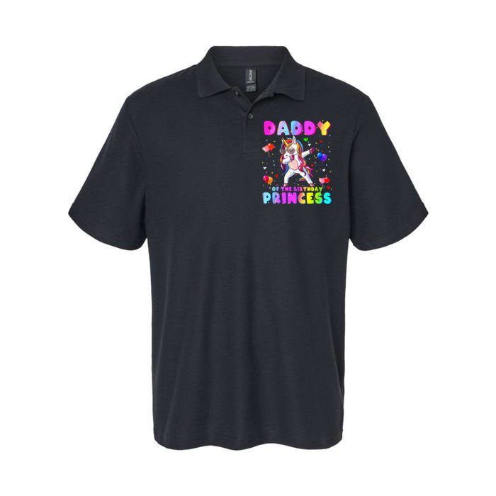 Family matching Birthday Princess Dabbing Unicorn Dad Softstyle Adult Sport Polo