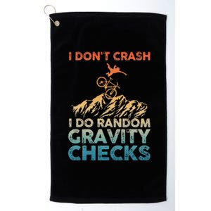 Funny Mountain Bike Art Women Mountain Biking Lover Mtb Platinum Collection Golf Towel