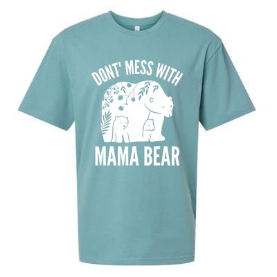 Funny Mama Bear Dont Mess With Mama Bear Mothers Day Sueded Cloud Jersey T-Shirt