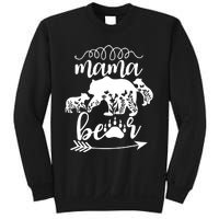 Floral Mama Bear Mom Of 2 Mama Bear Two Cub Floral Mama Bear Sweatshirt