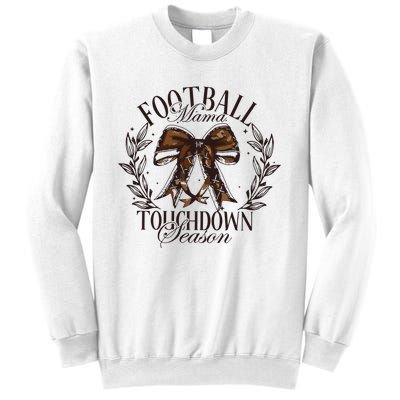 Football Mama Bow Fall Coquette Bow Sweatshirt