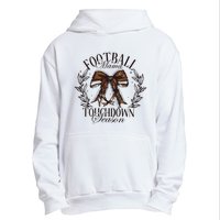 Football Mama Bow Fall Coquette Bow Urban Pullover Hoodie