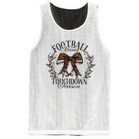 Football Mama Bow Fall Coquette Bow Mesh Reversible Basketball Jersey Tank