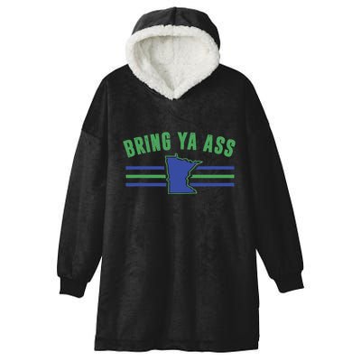 Funny Meme Bring Ya Ass Humor Hooded Wearable Blanket
