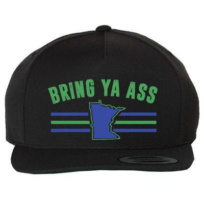 Funny Meme Bring Ya Ass Humor Wool Snapback Cap