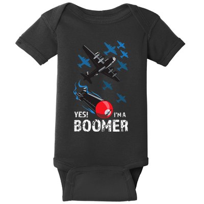 Funny Military Bomber Design For Boomers Baby Bodysuit