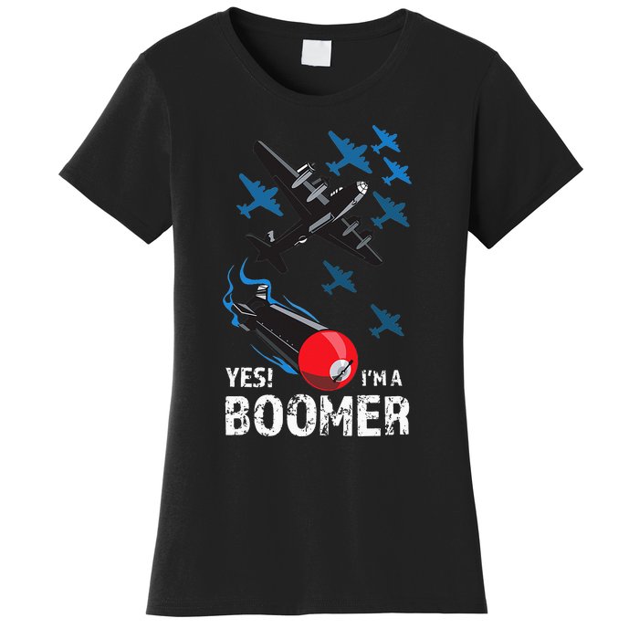 Funny Military Bomber Design For Boomers Women's T-Shirt