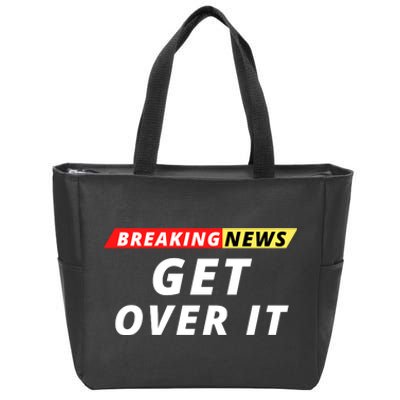 Facts Matter Breaking News, Funny Breaking News, Men & Women Zip Tote Bag