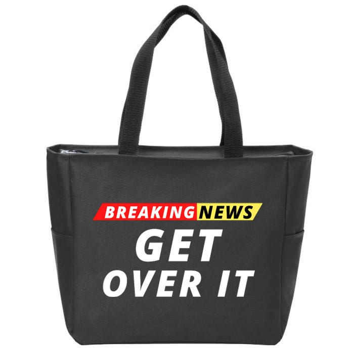 Facts Matter Breaking News, Funny Breaking News, Men & Women Zip Tote Bag