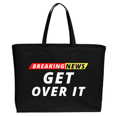 Facts Matter Breaking News, Funny Breaking News, Men & Women Cotton Canvas Jumbo Tote