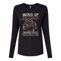 Funny Mudding Buckle Up Buttercup Womens Cotton Relaxed Long Sleeve T-Shirt