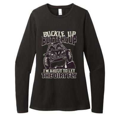 Funny Mudding Buckle Up Buttercup Womens CVC Long Sleeve Shirt