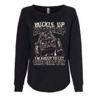 Funny Mudding Buckle Up Buttercup Womens California Wash Sweatshirt