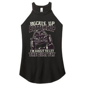 Funny Mudding Buckle Up Buttercup Women's Perfect Tri Rocker Tank