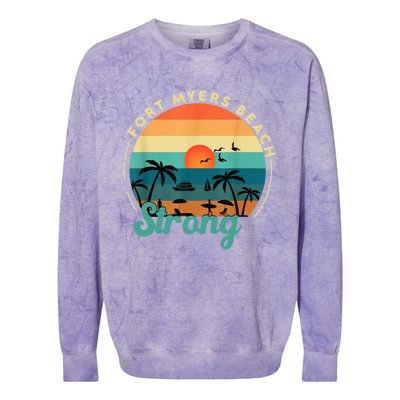 Fort Myers Beach Strong Colorblast Crewneck Sweatshirt