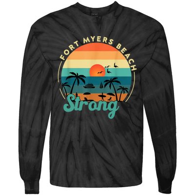 Fort Myers Beach Strong Tie-Dye Long Sleeve Shirt