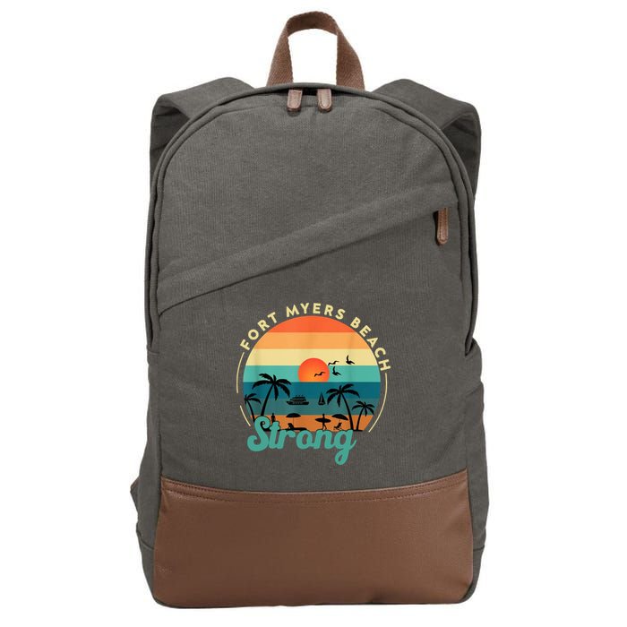 Fort Myers Beach Strong Cotton Canvas Backpack