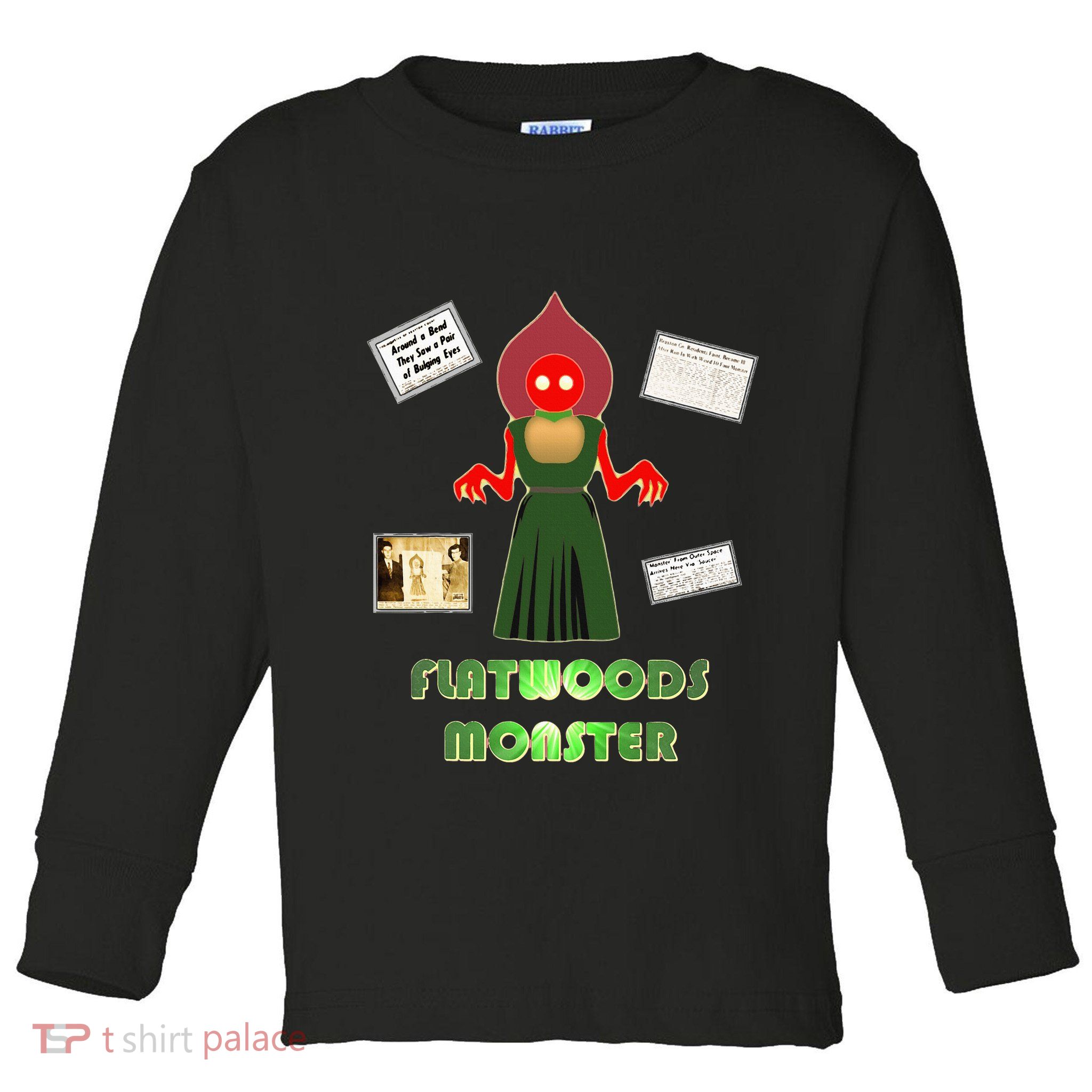 Flatwoods Monster Braxton County Horror Cryptid Toddler Long Sleeve Shirt