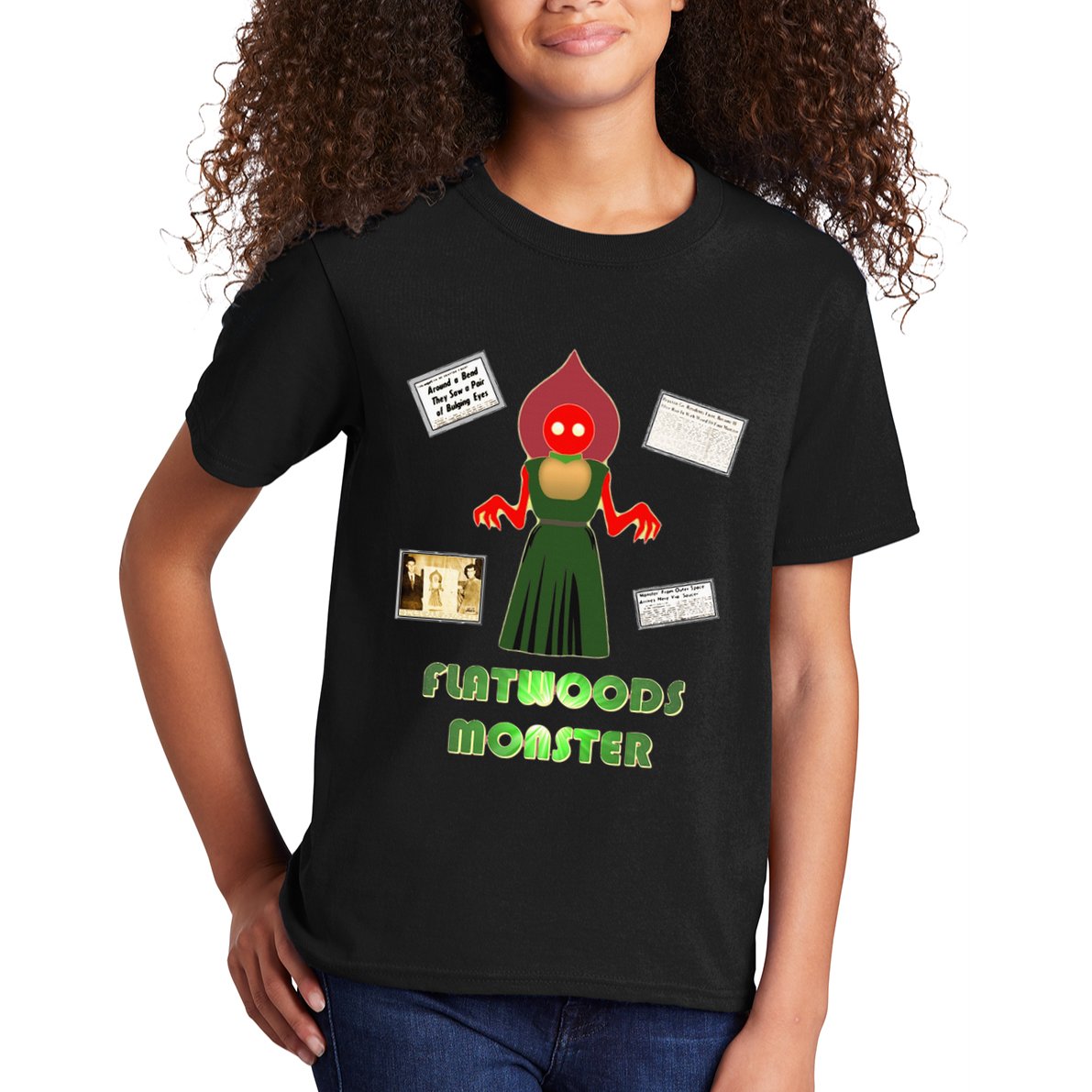 Flatwoods Monster Braxton County Horror Cryptid Kids T-Shirt