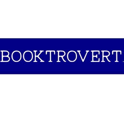 Funny Minimalist Booktrovert For Book Lover Librarian Cool Gift Bumper Sticker